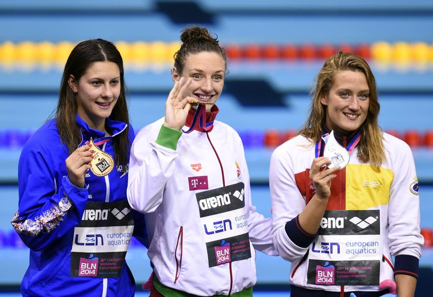 Entrambe le atlete sono salite sul podio anche nei 400 misti, con l’oro dell’ungherese e l’argento della Belmonte Garcia. AFP